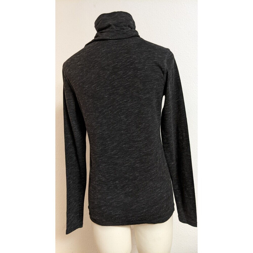 Women's Cabi Style #3225 Odyssey Turtleneck Spacedye Black/Gray W/Thumbholes S - Picture 7 of 14